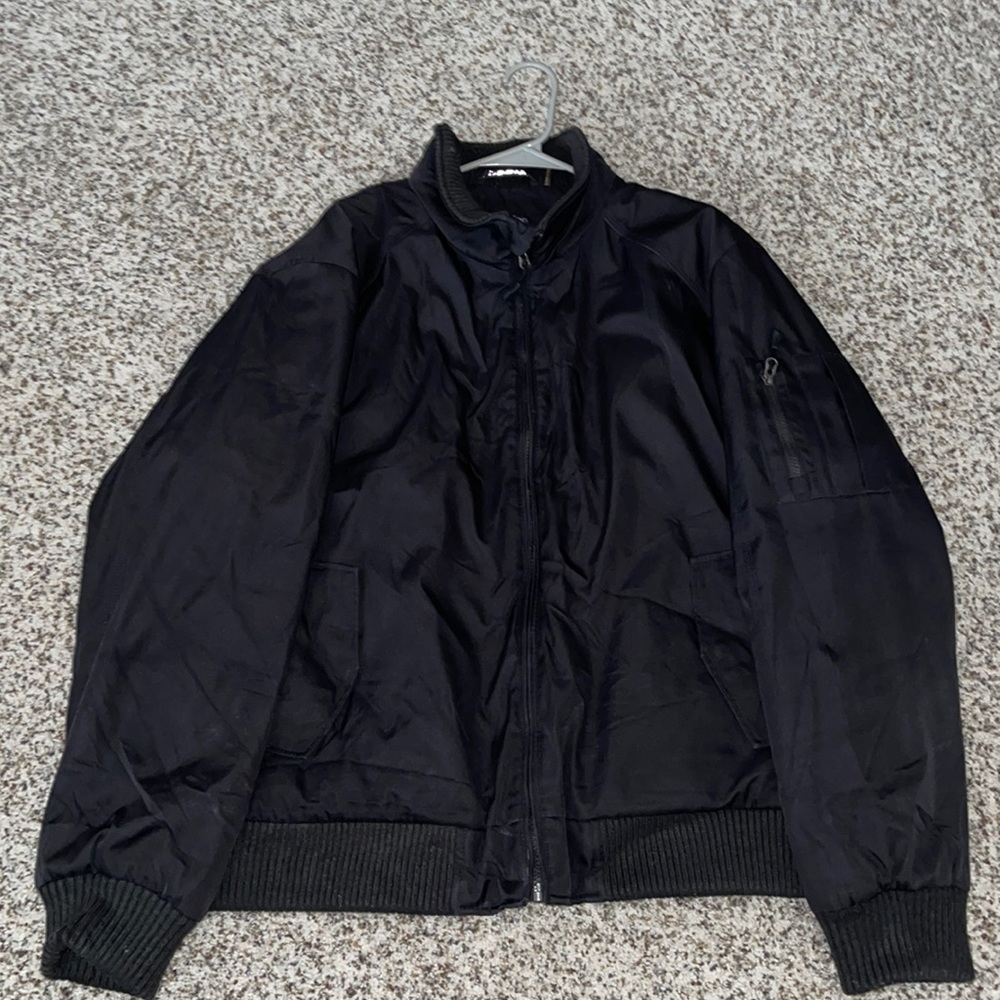 Men’s Calvin Klein XL Black Bomber Full Zip Jacket